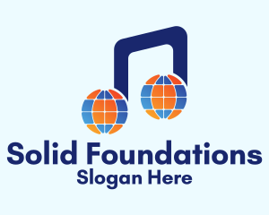 Globe Music Note Logo