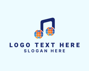 Globe Music Note logo