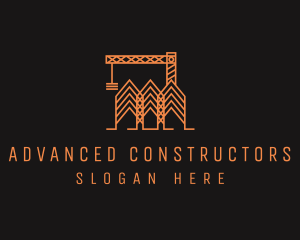 Property Building Crane logo design