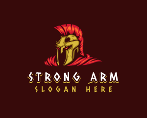 Strong Spartan Warrior logo design