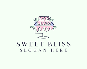 Wedding Cake Floral logo design