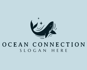 Ocean Marine Whale logo