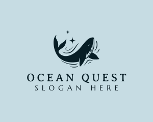 Ocean Marine Whale logo
