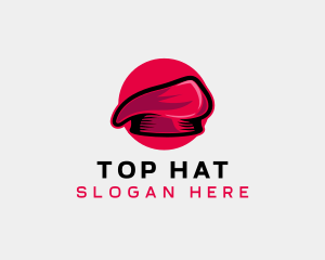 Beret Soldier Hat  logo design