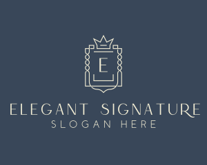 Elegant Royal Shield logo design