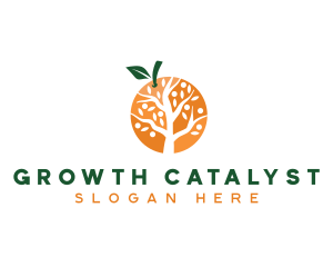 Modern Orange Tree logo design