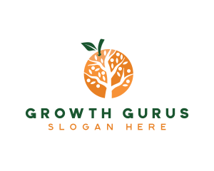 Modern Orange Tree logo design