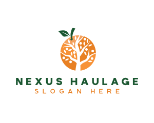 Modern Orange Tree Logo