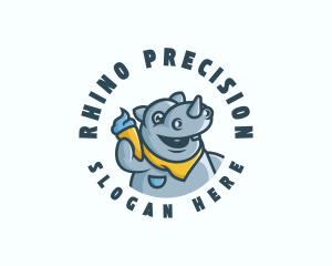 Rhino Ice Cream Gelato logo design