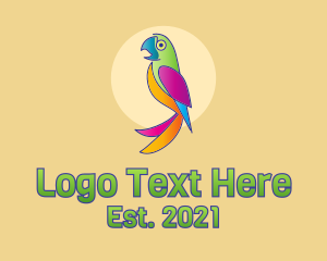 Colorful Parrot Bird  logo