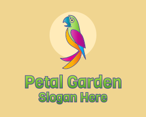 Colorful Parrot Bird  Logo