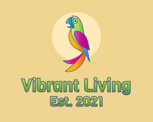 Colorful Parrot Bird  logo design