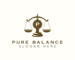 Law Justice Scale logo design