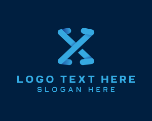 Modern Business Letter X Logo