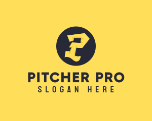 Yellow Letter P logo design