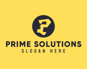 Yellow Letter P logo design