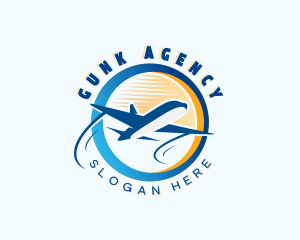 Airplane Travel Agency logo design