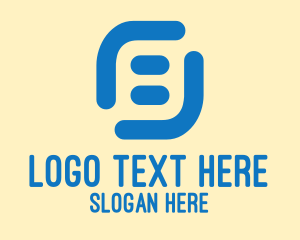 Digital Paper Letter B Logo