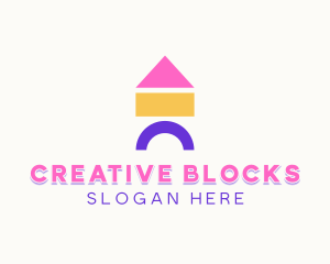 Children Toy Blocks logo design