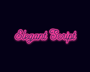 Light Glow Script logo design