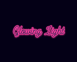 Light Glow Script logo design