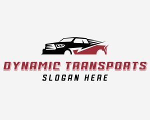 Transport Pickup Truck logo design