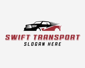 Transport Pickup Truck logo design