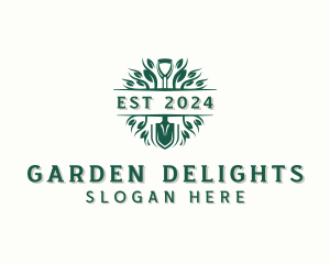 Landscaping Shovel Planting logo design