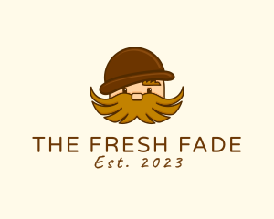 Hairy Moustache Guy logo design