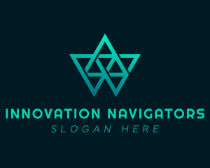 Modern Geometric Triangles Logo