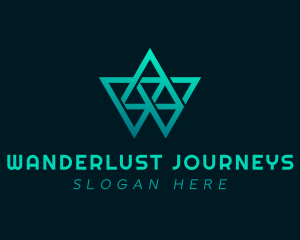 Modern Geometric Triangles Logo