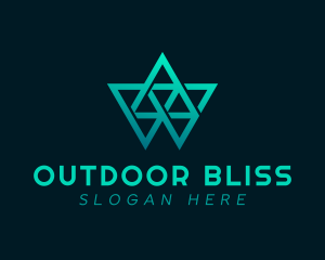 Modern Geometric Triangles logo design