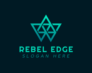 Modern Geometric Triangles logo design