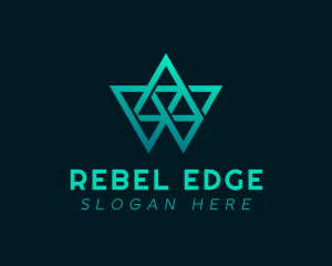 Modern Geometric Triangles logo