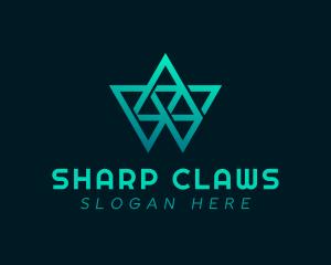 Modern Geometric Triangles logo design