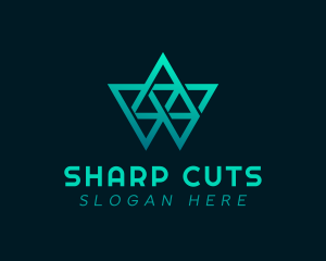 Modern Geometric Triangles logo design