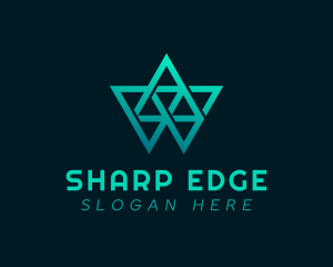 Modern Geometric Triangles logo design