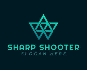 Modern Geometric Triangles logo design