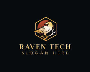 Raven Crow Bird logo design