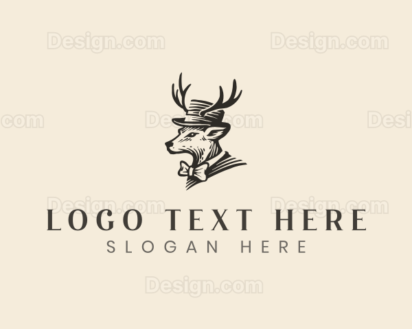 Formal Gentleman Deer Logo