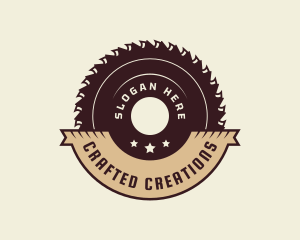 Circular Saw Woodwork logo design