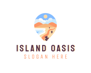 Island Travel Destination logo design