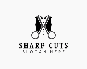 Barbershop Barber Vest logo design