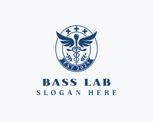 Medical Caduceus Laboratory logo design