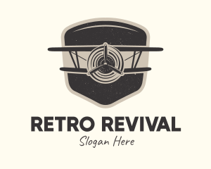 Rustic Vintage Airplane logo