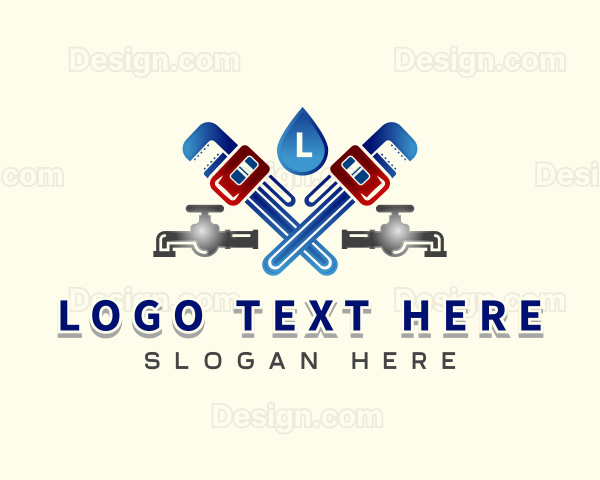 Plumbing Wrench Repair Logo