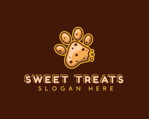 Paw Cookie Chocolate logo design