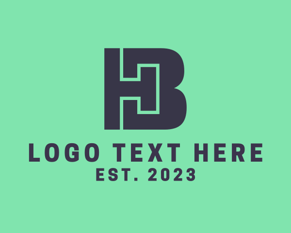 Letter Hb logo example 1