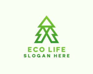 Green Pine Tree logo design