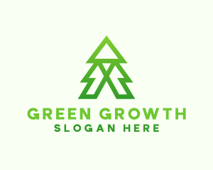 Green Pine Tree logo design